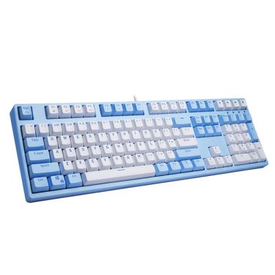 China Anti-ghosting blue sea theme key board fashion teclado gamer hot selling cable mechanical keyboard for sale