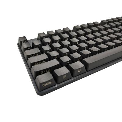 China Durable 108 OEM Profile Double Shot Side Engraving Keycaps Wholesale Opaque Black PBT Keycaps for sale