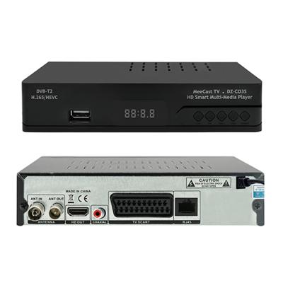 China DLNA H.265 FHD Receiver Decoder Free Channel DVB-T2 TV Tuner Set Top Box for sale