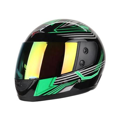 China Sun Shield Helmet For Motorcycle Dot Casco Full Face Motorcycle Helmet With Sun Glass Wrapping Helmet for sale