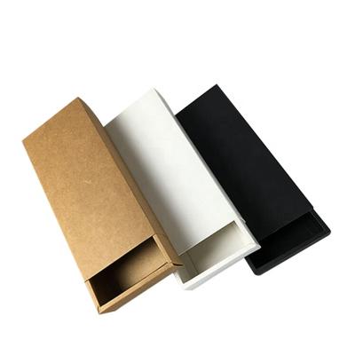 China Recycled Materials Custom Kraft Paper Drawer Boxes Design Logo Size Gift Boxes Packing High Quality Jewelry for sale