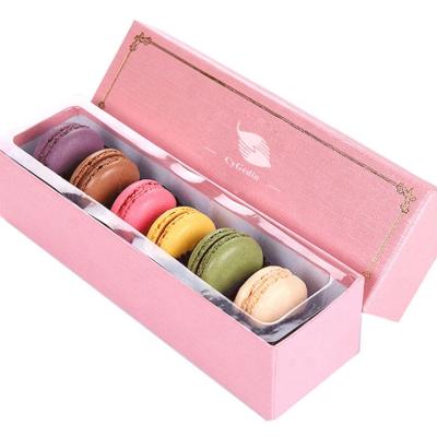 China recyclable & Handmade Macaron Packing Boxes With Clear Window China Custom Bulk Buy Printed Embossing Pink Cardboard Premium Quality Accept, Accept for sale