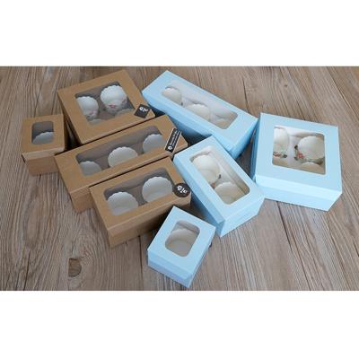 China Recyclable Cheap Recycled Kraft Paper Packing Box For Cupcakes With Insert Factory Direct Sale for sale