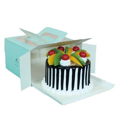 China recyclable & Wholesale custom high quality handmade 4 inch 6 inch 8 inch 10 inch 12 inch 14 inch portable cake box with window for sale