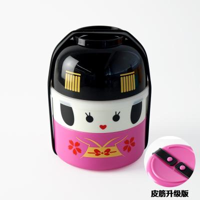 China Viable custom logo printing cooking lunch box plastic container bento cooking lunch box japanes for sale