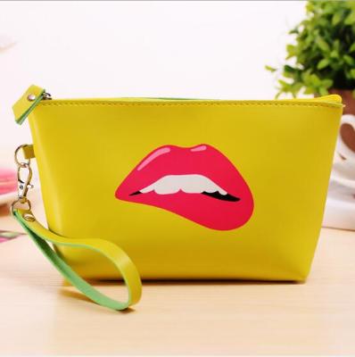 China Wholesale Eco-Friendly Cute Cosmetic Portable Makeup Bag Travel PU Custom Bag For Girls for sale