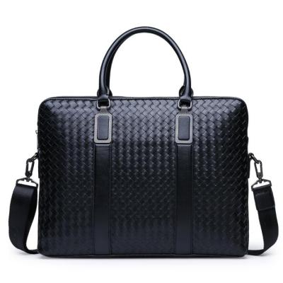 China Eco-friendly Business Laptop Computer Handbag Waterproof Color Men Bag Soft Sided Leather Briefcase for sale