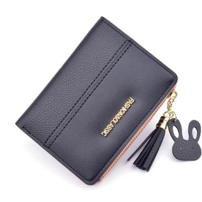 China Waterproof Fashion Hand Wallet Small Short Card Wallet Leather Women Small Coin Purses Women Wallet Leather for sale