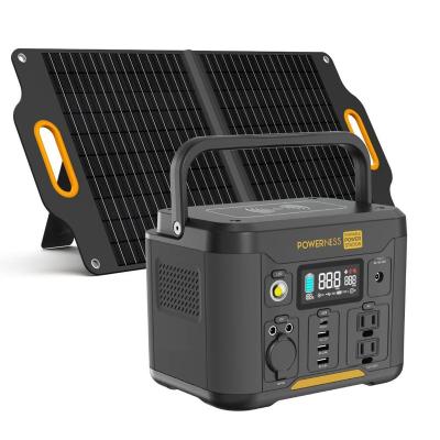 China 300W Plus 300W Storage Solar System Power Generator 80W Generator Charger Power Station+ 80W Outdoor Solar Panel for sale