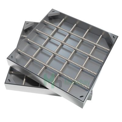 China MODERN Customized Stainless Steel Manhole Cover With Grate for sale