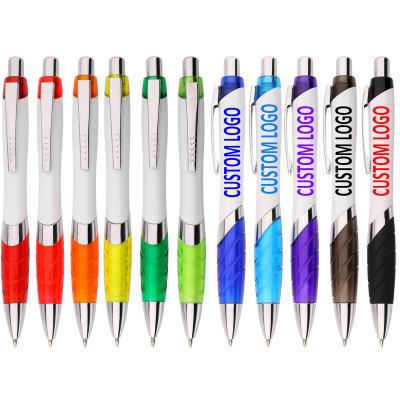 China Plastic Promotional Ballpoint Pens Custom Logo Promotional Pen Gift Customized Ballpoint Pens With Grip for sale