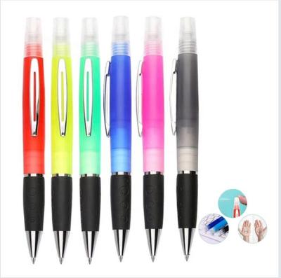 China Promotional Pen 3 in 1 Spray Disinfection Stylus Screen Pen Customized Logo Alcohol Disinfection Sanitizer Spray Plastic Ballpoint Pen for sale