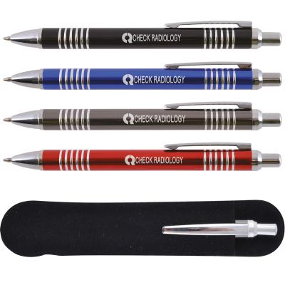 China Promotional High Quality Big Size Logo Pen Metal Pen-Custom Aluminum Laser Engraved Logo Metal Ballpoint Pens for sale