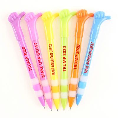 China Funny Pen Plastic thumb up finger ball pen with soft rubber grip for kids gift ballpoint pen and promotional promotional ballpen for sale