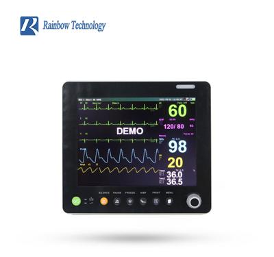 Cina Portable ECG HR NIBP SPO2 RESP TEMP Multi Parameter Patient Monitor For ICU Ward in vendita