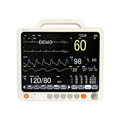 Китай 12.1 дюймовый цветный LCD медицинский монитор Ecg Hr Resp Spo2 Nibp Temp 6 Параметр Монитор пациента продается