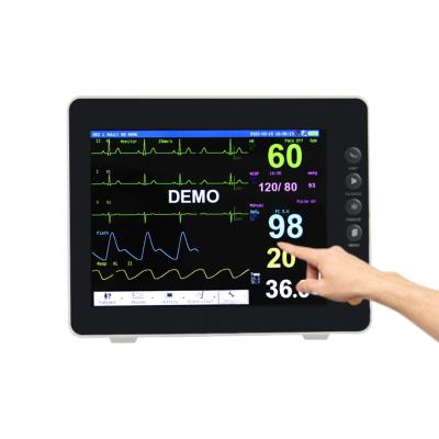 China 8 pulgadas portátil de uso humano de signos vitales monitor Multiparameter ECG monitor Hospital monitores junto a la cama en venta