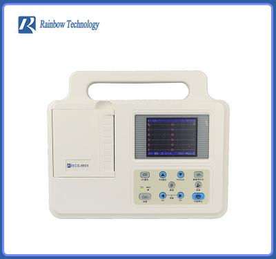 중국 납과 12대 채널 ECG 파형 가지고 다닐 수 있는 의학 ECG 기계 3.5 인치 ECG 기계 판매용