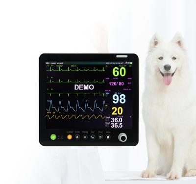 중국 ICU CCU 수의 모니터링 장비 ECG 다 모수 수의 감시자 판매용