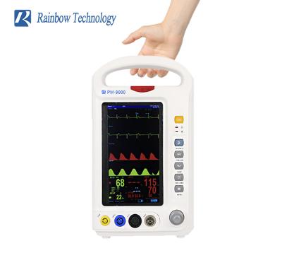 China Draagbare Handvat Multiparameter Vital Signs Monitor 7 Duim voor Ziekenwagen/Afdeling Te koop