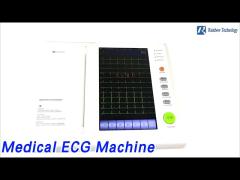 Touch Screen Medical ECG Machine 7 Inch 12 Channels 12 Leads For Veterinary