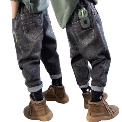 China Wholesale Kids Elastic Waist Jean Pants Denim Jeans For Kids Breathable Kids Boy Cargo Pants Hip Hop Style Casual Trousers for sale