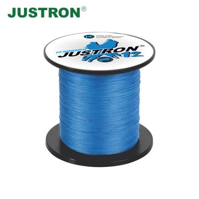 China JUSTRON Float Locator Wholesale 5 Colors 500M 12 Strand PE Braided Fishing Line for sale