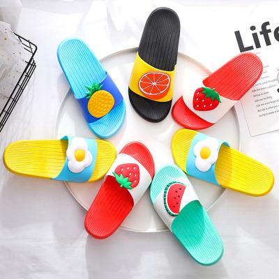 China New Style Anti-Smell Kids Fruit Cartoon Sandals PVC Home House Shoes Men Rubber Slippers Home House Slippers Outdoor Custom Logo For Kids for sale