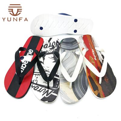 China Wholesale Custom Women And Men PVC Flip Flops New Design Fashion Trend Flip Flops Summer White Flat Thongs Slippers Unisex Sandals For Male for sale