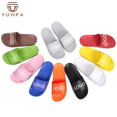 China CUSHIONING Large Size Customized Custom Made Logo Womens Unisex Outdoor Sandals House Print Design Slide Home Slippers For Men for sale