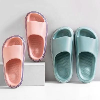 China 2021 new fashion anti-static slippers for men's summer wear three bars for male and female couples slippers for sale