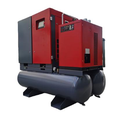 China Solvent Lubricated 22KW Integrated Air Tank Filter With Air Dryer Screw Air Compressor 16 Bar For Laser Cutting for sale