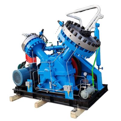 China OIL-LESS Blue Paint V Type Diaphragm Compressor Nitrogen Helium Hydrogen Oxygen 350bar Gas Compressor for sale