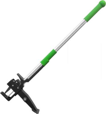 China No bending Telescopic Aluminum Handle Garden Weeder Remover Garden Stand Up with Long Handle, 4 Claws Without Bending Weeding Tools for sale