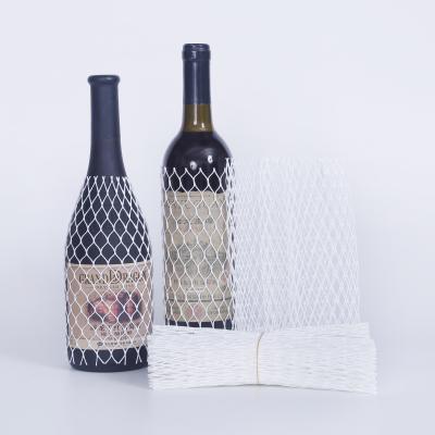 China Net Sleeve Mesh Wine Bottle Glass Bottle Protector Good Quality Pe Stretch Wine Bottle Protector Sock Tube for sale