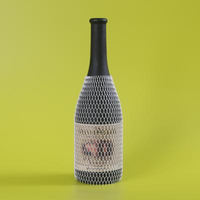 China Plastic Wine Bottles Glass Bottle Mesh Sleeves For Wine Bottle Packing Protection for sale