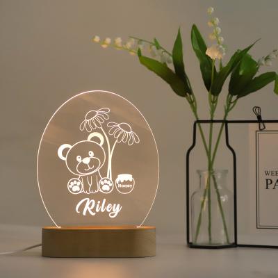 China 2023 EUROPEAN High Quality Oval Shape Acrylic Decoration Led Night Light Etsy-Dropshipping Newlish for sale