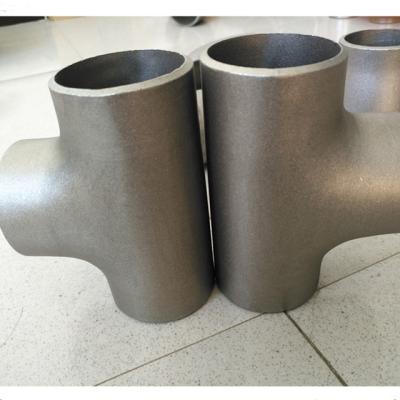 China Pipe lines connect baoji astm b363 GR wpt2 gr2 titanium equal tee manufacturer for sale