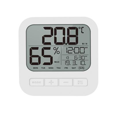 China Wholesale Cheapest Calendars LCD Digital Thermometer Hygrometer Temperature Humidity Display Indoor Alarm Clock for sale