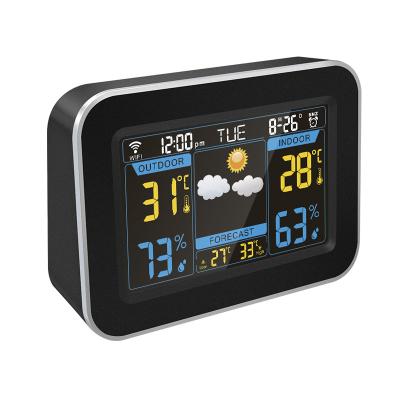 China Eco-friendly digital color home wifi new product wireless weather station weather station 3 days weather forecast for sale