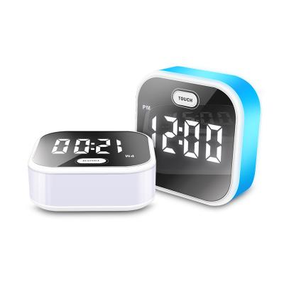 China Class 2019 Mirror Surface Small Size Digital Led Intelligent Electric Wall Mounted Clock for sale