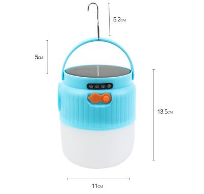 China Camping Emergency Light Energy Saving LED Multifunctional Rechargeable Solar Remote Control Solar Light Bulb for sale