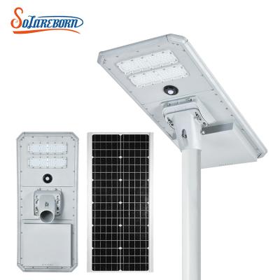 China Wholesale ROUTE Smart 60 80 120 160 Watt Waterproof IP65 SMD Integrated All In One Outdoor Solar LED Street Light for sale