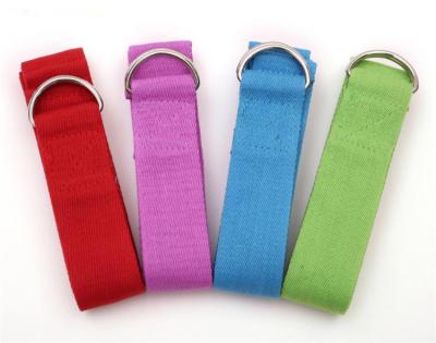 China Cotton Wholesale Fitness Yoga Strap Training Elastic Yoga Belt for sale