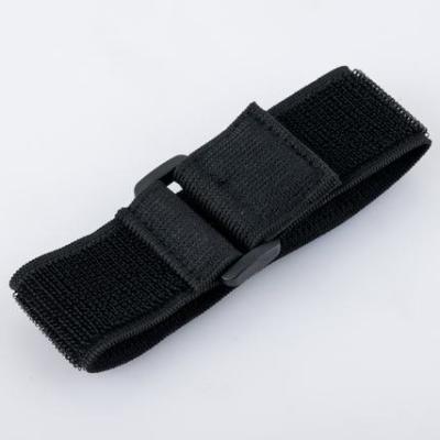 China Durable Adjustable Elastic Hook And Loop Strap Band With Plastic Buckle for sale