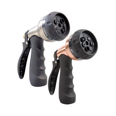 China Variable Flow Control Heavy Metal Garden Flow Control 7-Pattern Gun Nozzle for sale