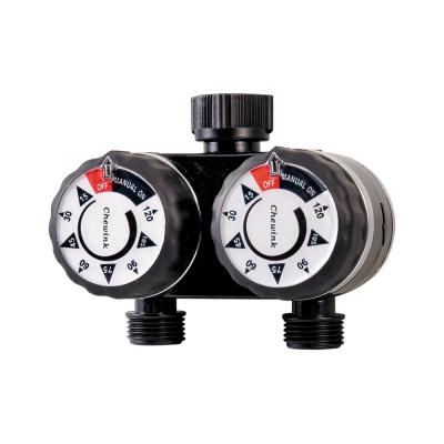 China Plastic Garden Water Hose Mechanical Faucet 2-Outlet Timer for sale