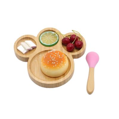 China Baby Feeding Bear Paw Suction Plate Toddler Bunny Suction Plate Stay Put Witness Bamboo Toddler Wholesale Available Modern Baby for sale