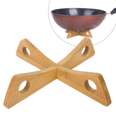 China Wholesale Bamboo Available Pan Rack Storage Holders Easy Sample Viable To Use Pot Rack For Steaming Food for sale