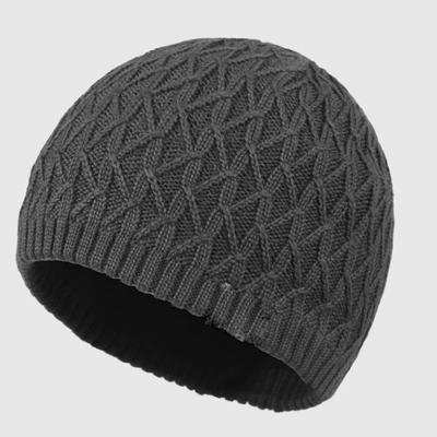 China JOINT Label Winter Beanie Custom Woven Thick Warm Slouchy Cashmere Knit Hat for sale